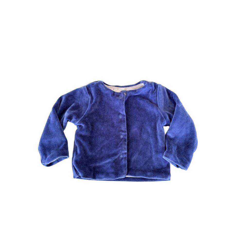 Baby Boden Reversible Velour Whale Print Cardigan 3-6M - Picture 2 of 5